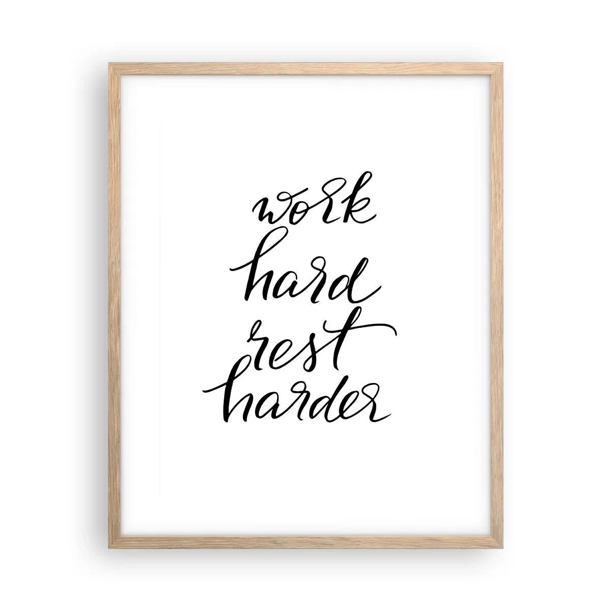 Poster in cornice rovere chiaro - L'equilibrio della vita - 40x50 cm