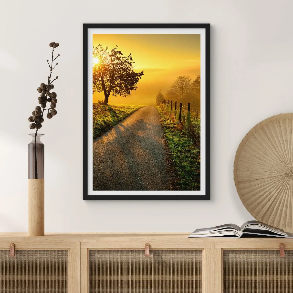 Poster in cornice nera - Pomeriggio di miele - 40x50 cm