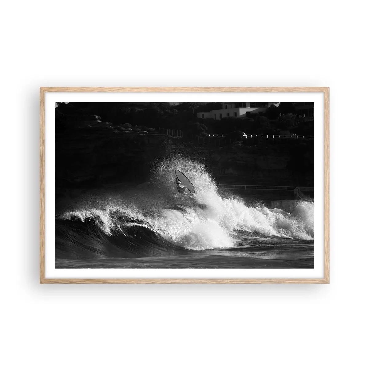 Poster in cornice rovere chiaro - Sfida accettata! - 91x61 cm