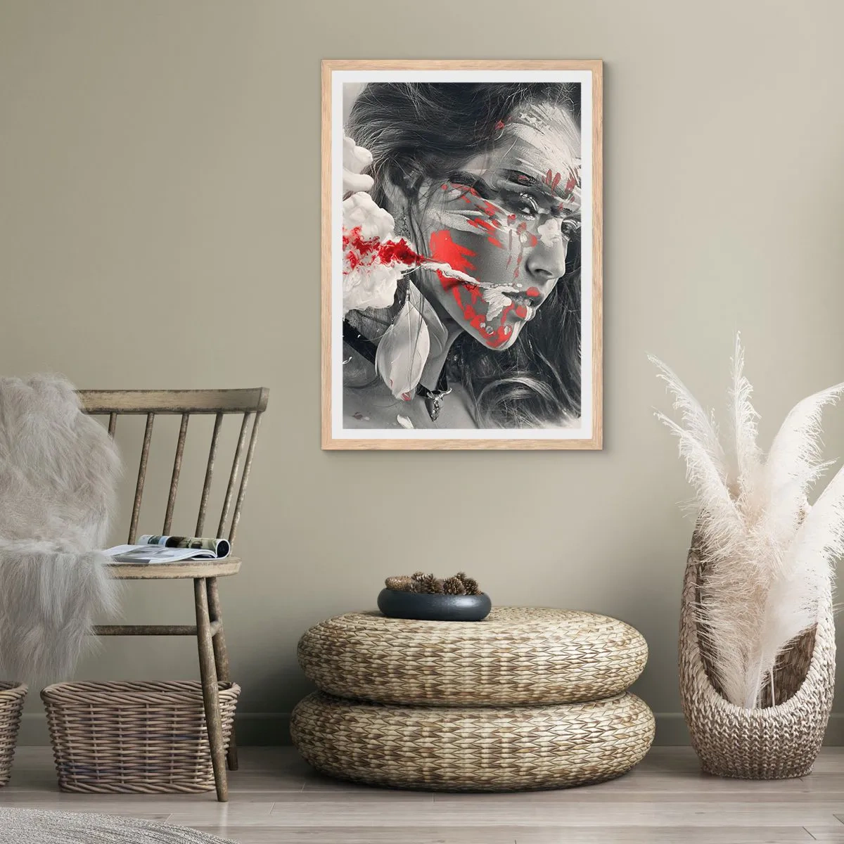 Poster in cornice rovere chiaro - Nei vapori dell'assurdo - 70x100 cm