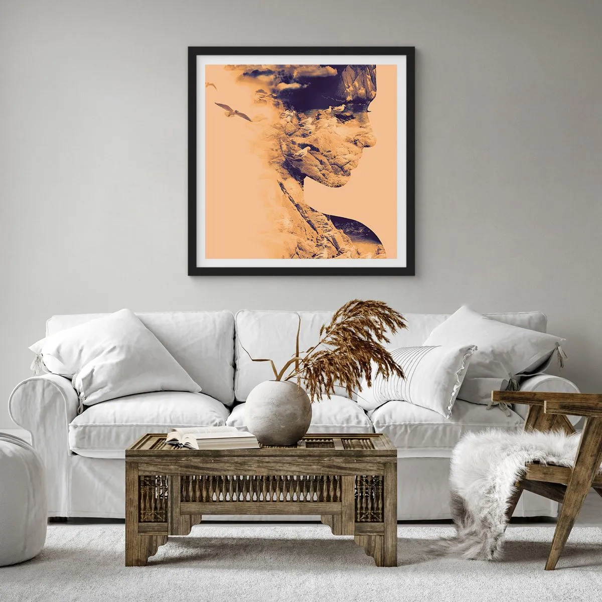 Poster in cornice nera - Bella di natura - 60x60 cm