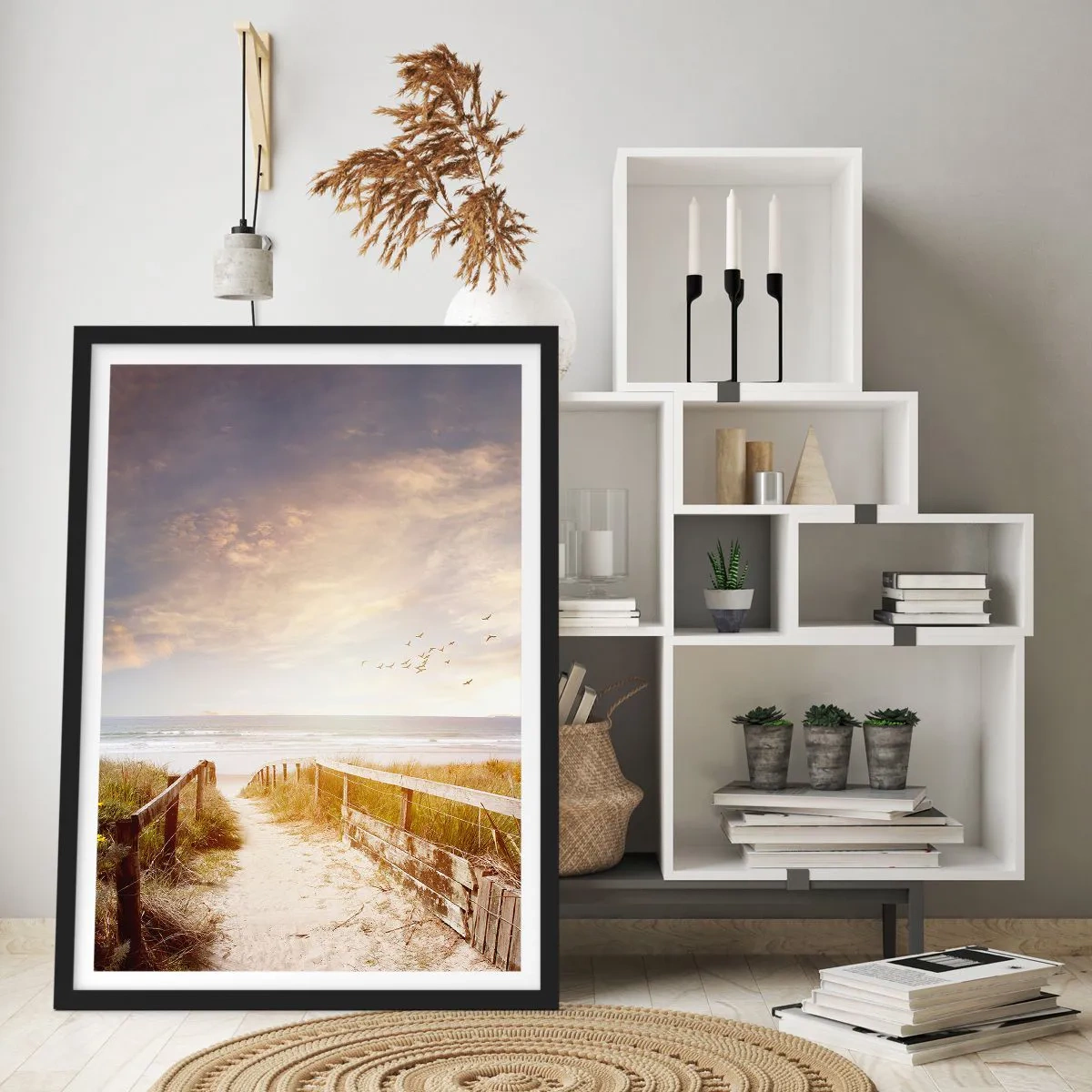 Poster in cornice nera - Spazio di pace - 30x40 cm