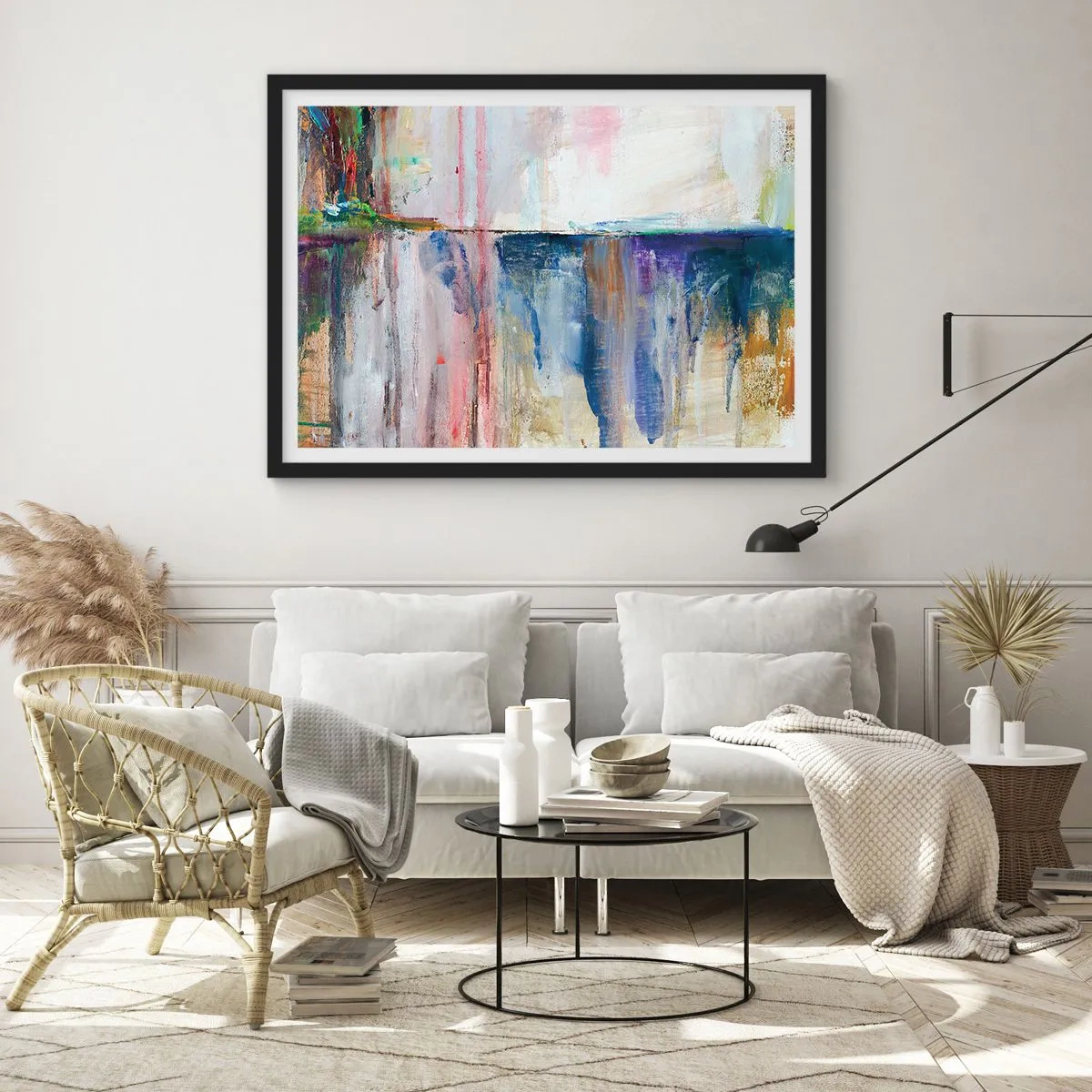 Poster in cornice nera - Impressioni e suggestioni colorate - 50x40 cm