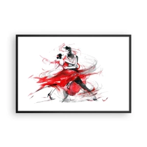 Poster in cornice nera - Tango: il ritmo della passione - 91x61 cm