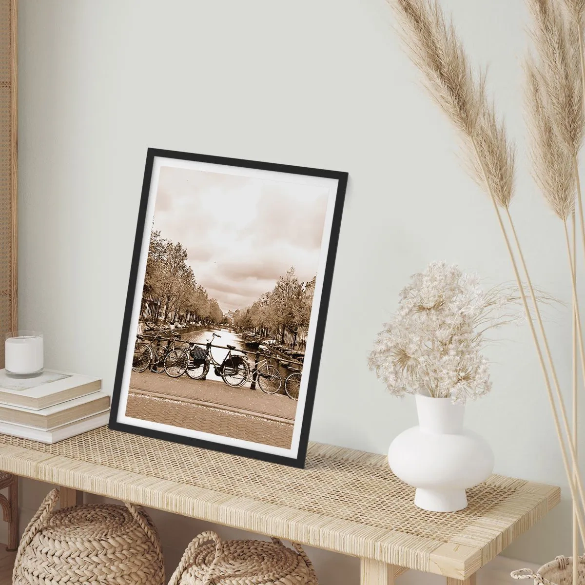 Poster in cornice nera - Atmosfera olandese - 30x40 cm