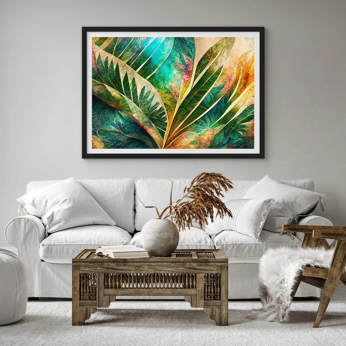 Poster in cornice nera - I colori dei tropici - 91x61 cm