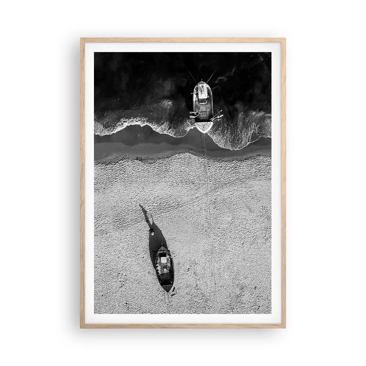 Poster in cornice rovere chiaro - Ancora sulla riva... - 70x100 cm