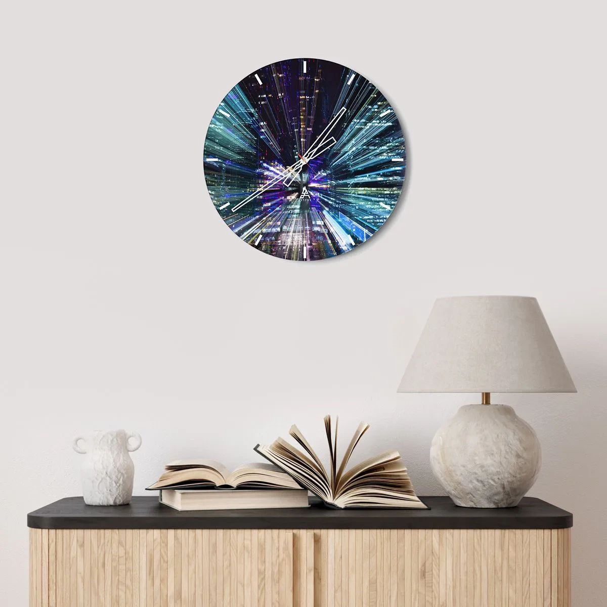 Orologio da parete - Orologio in Vetro - Passaggio nell'iperspazio - 30x30 cm