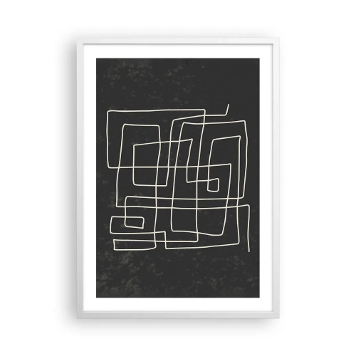 Poster in cornice bianca - Non è così semplice - 50x70 cm