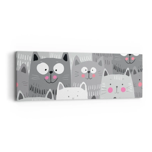 Quadro su tela - Stampe su Tela - Il mondo dei gatti - 90x30 cm