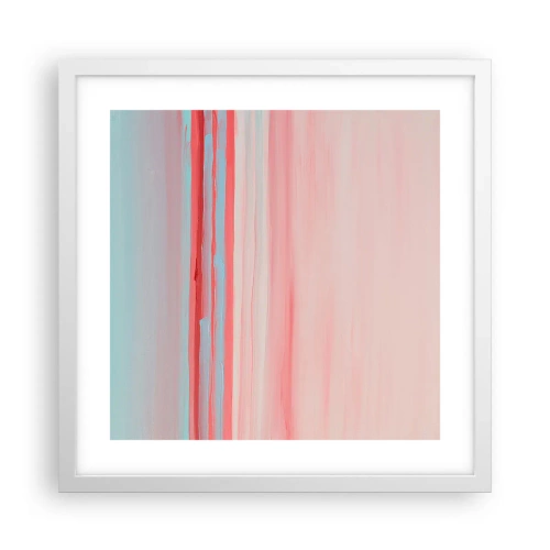 Poster in cornice bianca - Astrazione all'alba - 40x40 cm