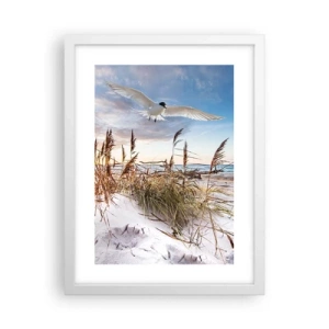 Poster in cornice bianca - Vento dal mare - 30x40 cm