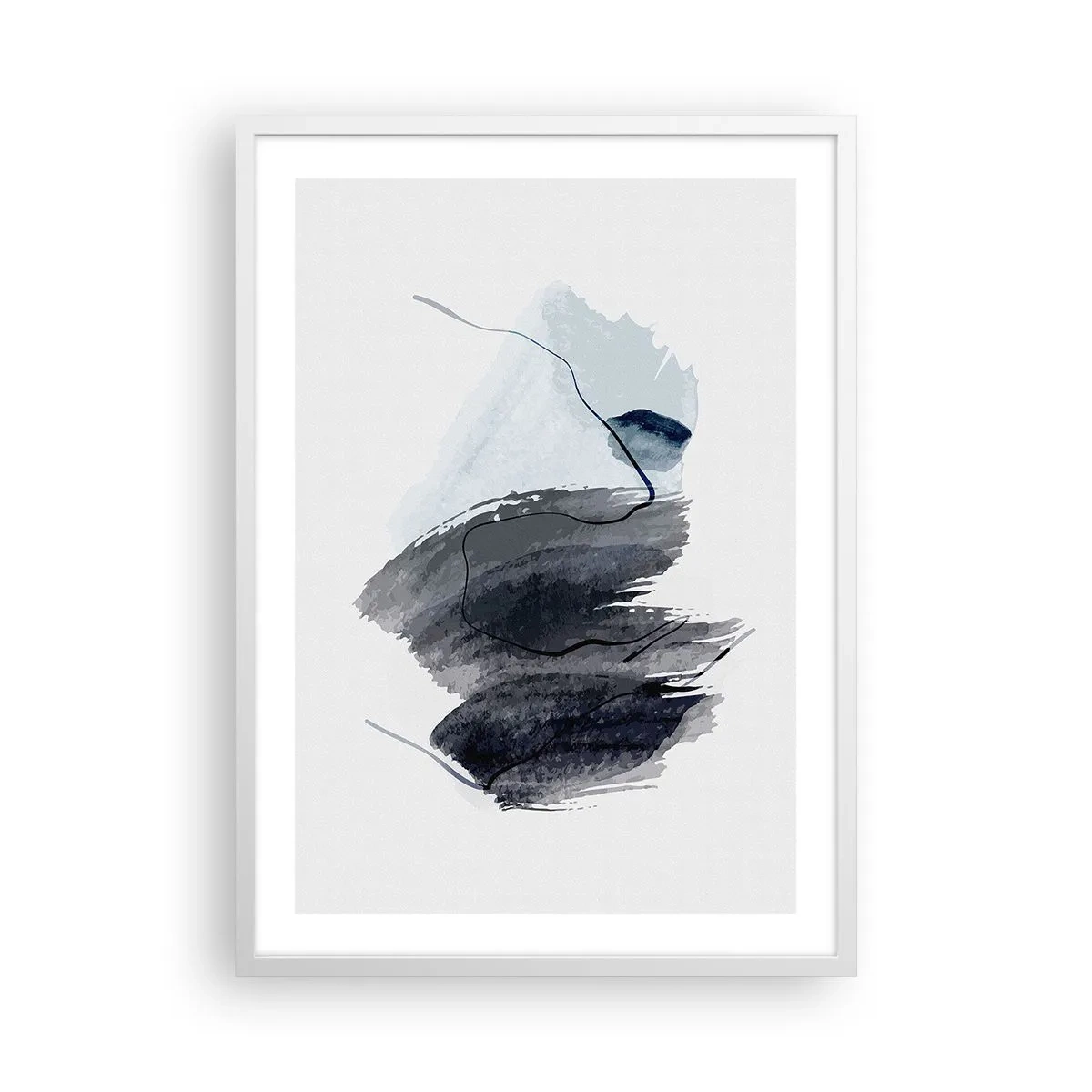 Poster in cornice bianca - Intensità e movimento - 50x70 cm