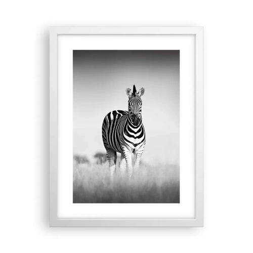Poster in cornice bianca - E tuttavia il mondo è bianco e nero - 30x40 cm