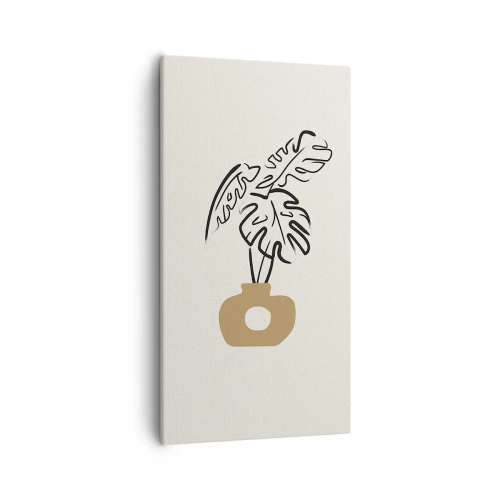 Quadro su tela - Stampe su Tela - Monstera: ornamento della casa - 55x100 cm