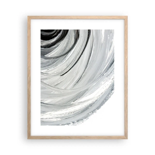 Poster in cornice rovere chiaro - Composizione orbitale - 40x50 cm