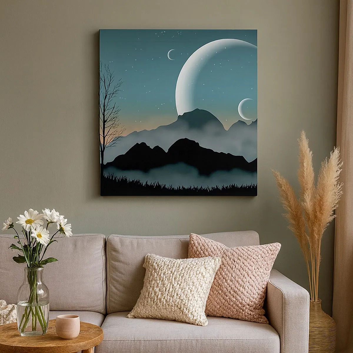 Quadro su tela - Stampe su Tela - Il carnevale di una notte stellata - 30x30 cm