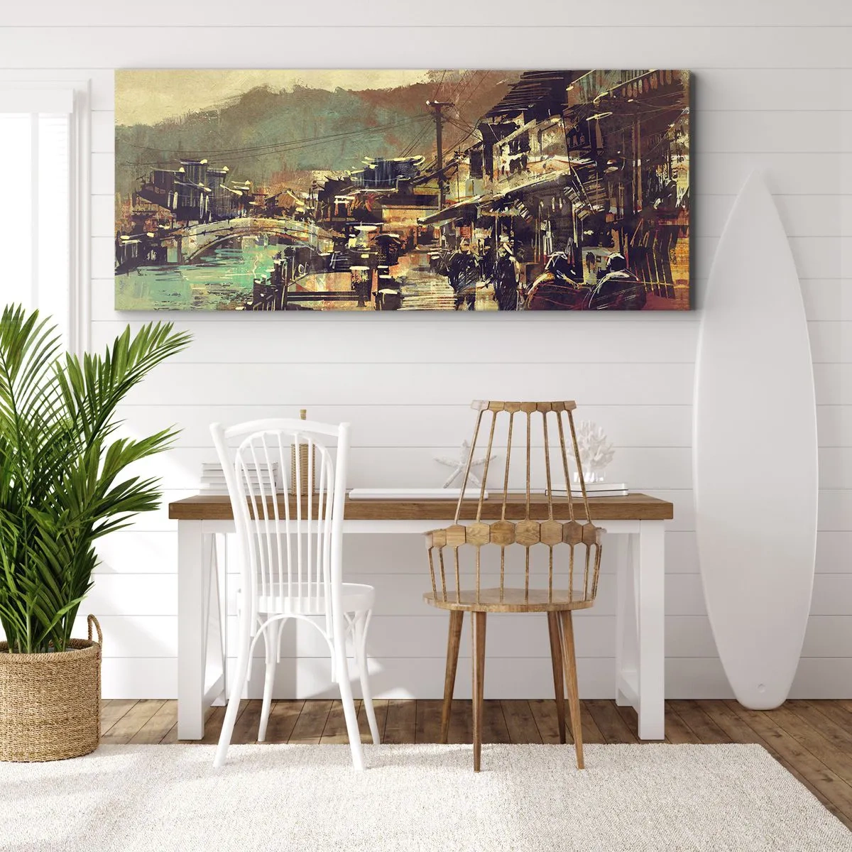 Quadro su tela - Stampe su Tela - La vita come ricchezza di grigio - 100x40 cm