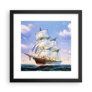 Poster in cornice nera - Con orgoglio nel vento - 30x30 cm