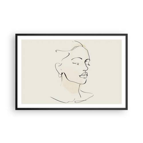 Poster in cornice nera - Linea sicura - 91x61 cm