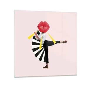 Quadro su vetro - Pop-art surrealistica - 30x30 cm