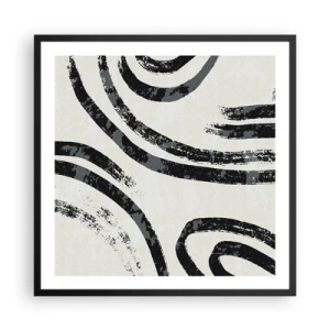 Poster in cornice nera - Interrotto a metà - 60x60 cm