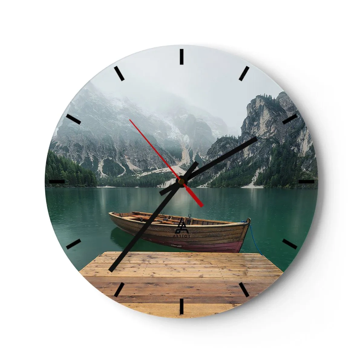 Orologio da parete - Orologio in Vetro - E attorno le fiere rocce - 40x40 cm