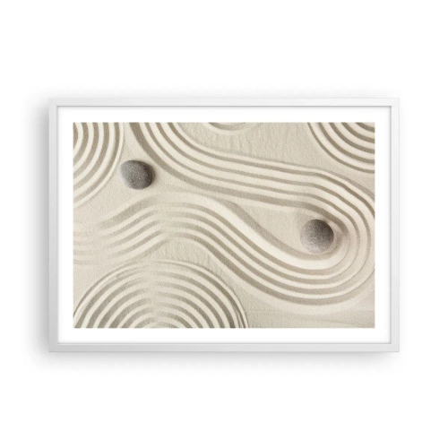 Poster in cornice bianca - Il tocco del calore - 70x50 cm