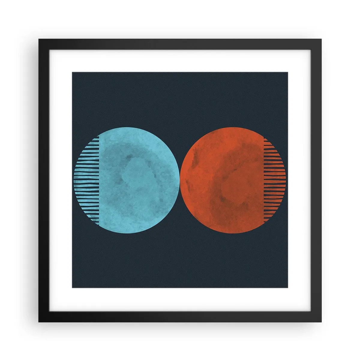 Poster in cornice nera - Solo geometria? - 40x40 cm