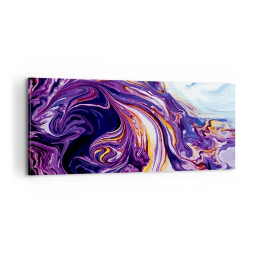 Quadro su tela - Stampe su Tela - Curvatura dello spazio in viola - 100x40 cm