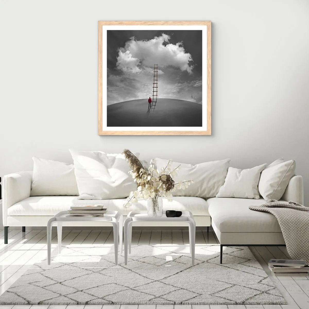 Poster in cornice rovere chiaro - Tutto è possibile - 40x40 cm