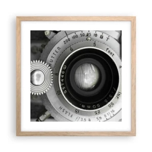 Poster in cornice rovere chiaro - Racconto su Hollywood - 40x40 cm