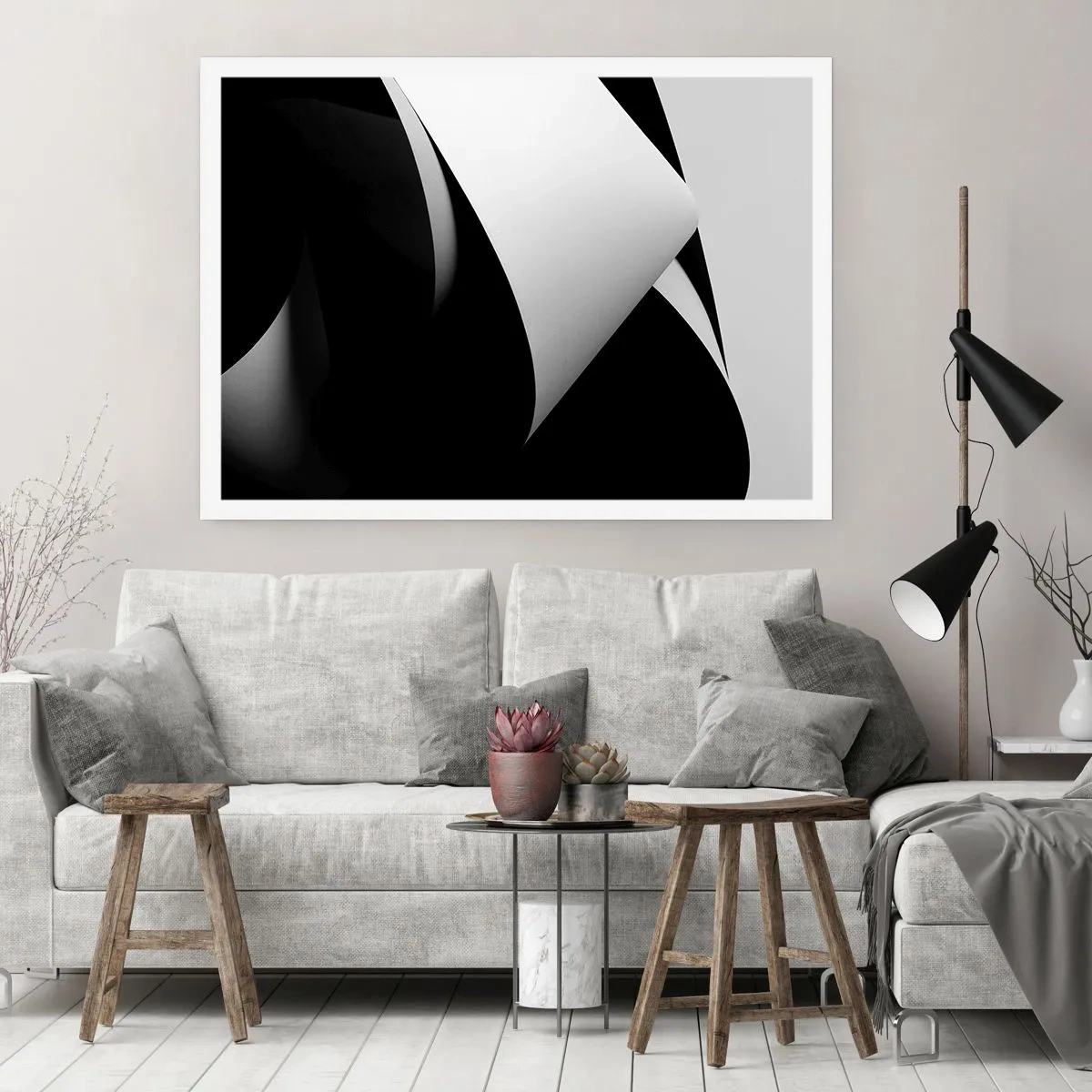 Poster - Piani di luce dalle profondità dell'ombra - 70x50 cm