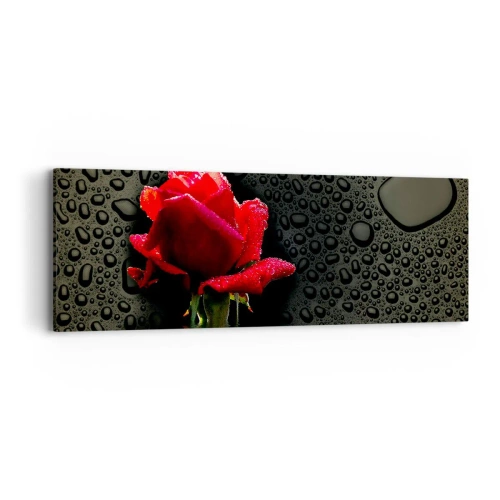 Quadro su tela - Stampe su Tela - Rosso e nero - 90x30 cm