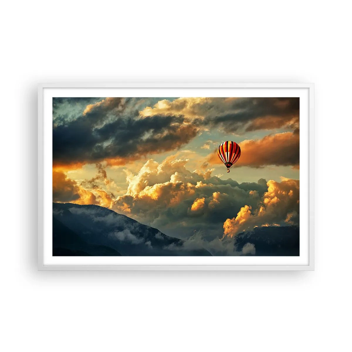 Poster in cornice bianca - Volo perché voglio - 91x61 cm