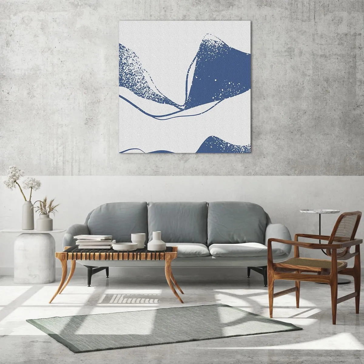 Quadro su vetro - Astrazione alata - 40x40 cm