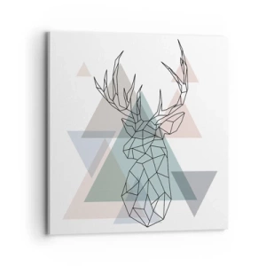 Quadro su tela - Stampe su Tela - Nel bosco geometrico - 70x70 cm