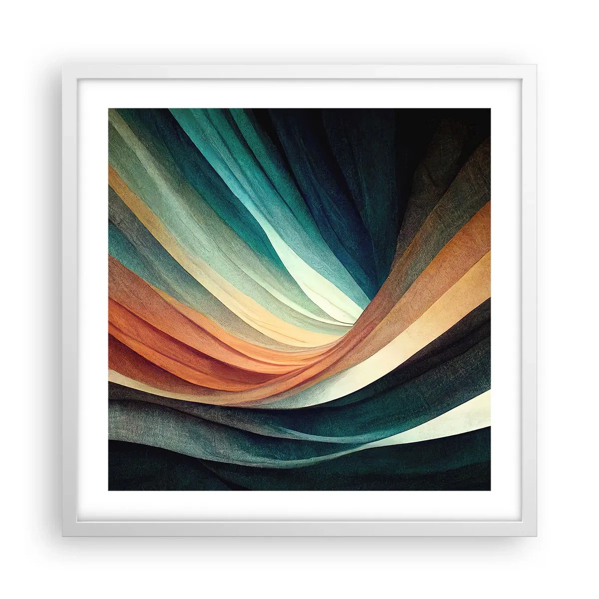 Poster in cornice bianca - Intessuto di colore - 50x50 cm