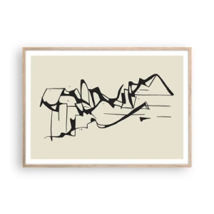 Poster in cornice rovere chiaro - Forse è un paesaggio - 100x70 cm