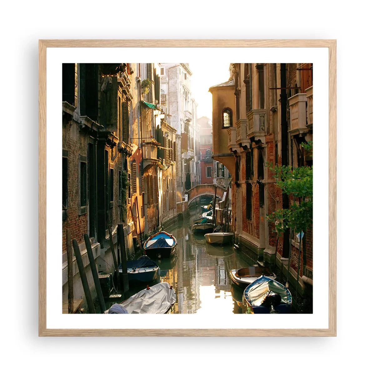Poster in cornice rovere chiaro - Un angolo di Venezia - 60x60 cm