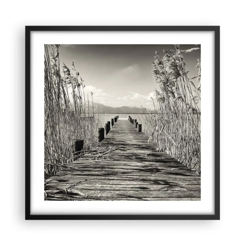 Poster in cornice nera - Nel silenzio dell'erba - 50x50 cm