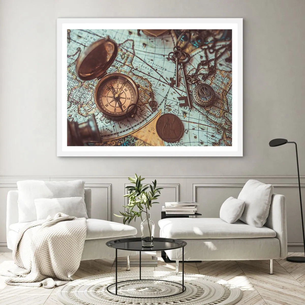 Poster in cornice bianca - Per il cercatore di avventure - 91x61 cm