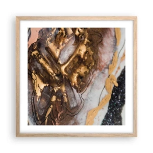 Poster in cornice rovere chiaro - L'elemento della terra - 50x50 cm