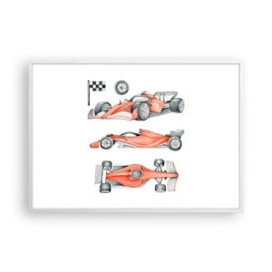 Poster in cornice bianca - Inseguendo i sogni - 100x70 cm