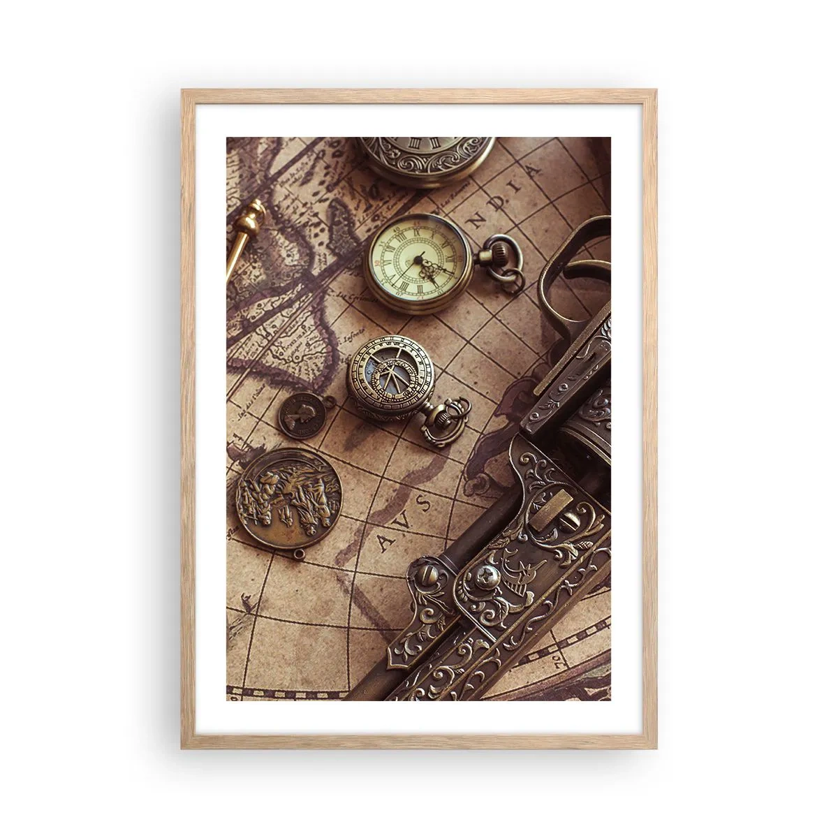 Poster in cornice rovere chiaro - La natura chiama - 50x70 cm