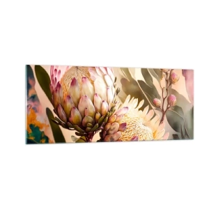 Quadro su vetro - Tenero abbraccio - 100x40 cm