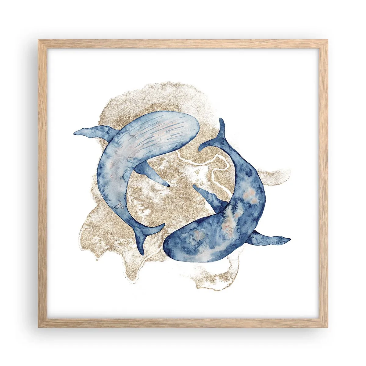 Poster in cornice rovere chiaro - Amicizia o amore? - 50x50 cm