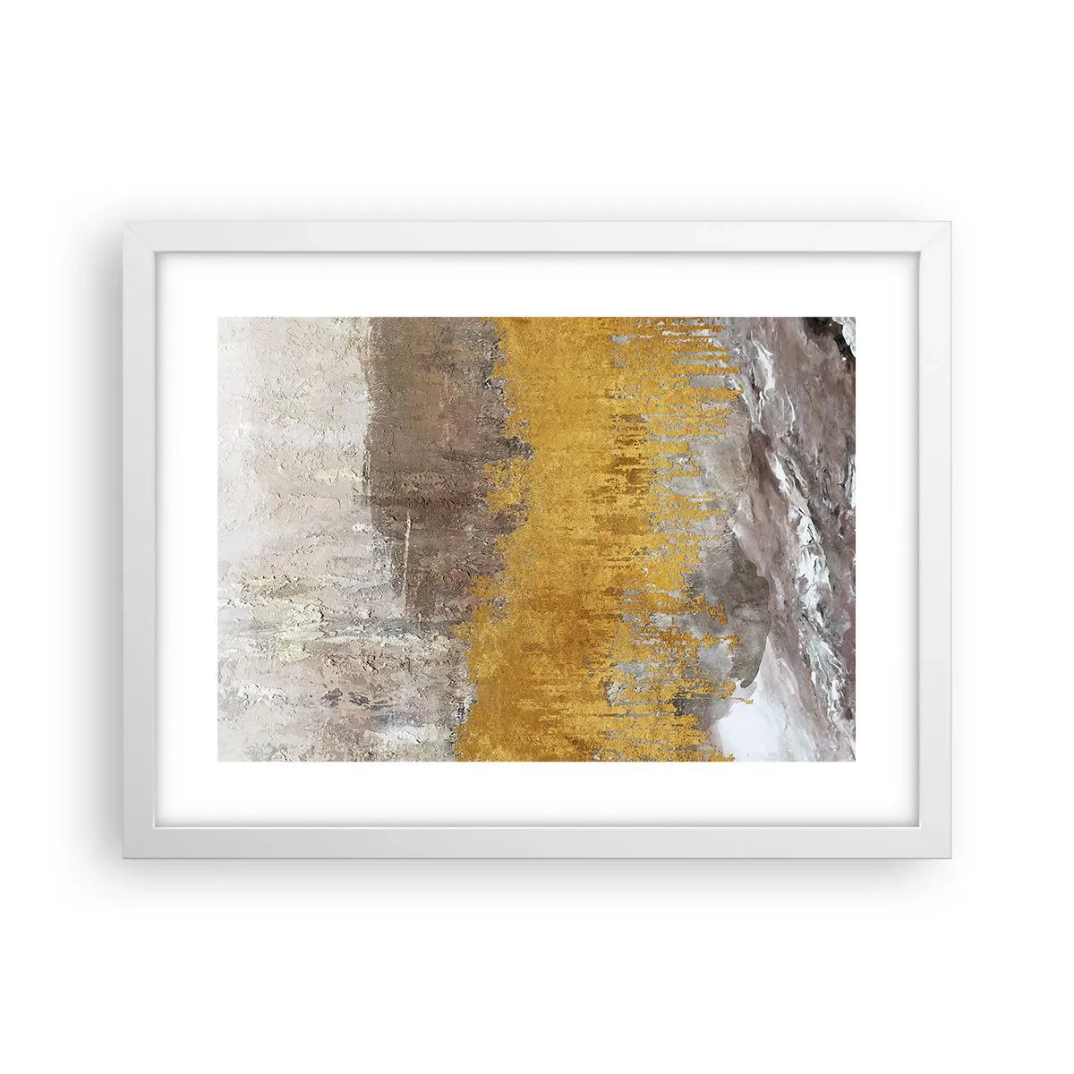 Poster in cornice bianca - Soffio dorato - 40x30 cm