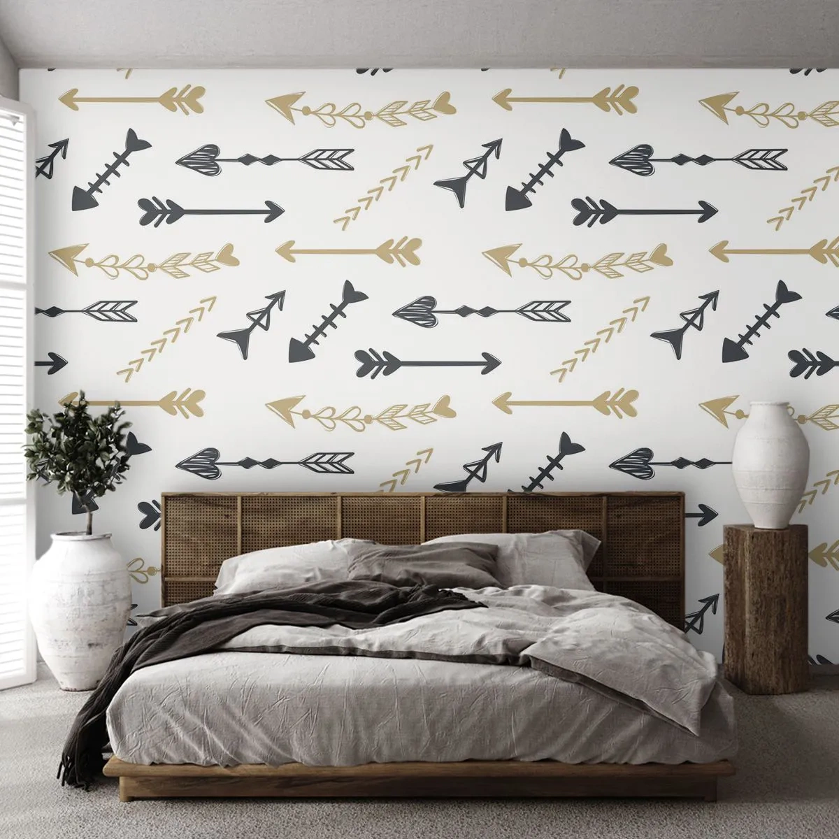 Fotomurali Premium Sand - Il sogno dell'arciere - Astrazione, Freccia, Boho - 500x350 cm