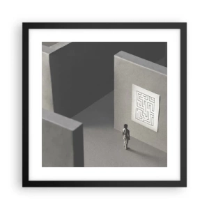 Poster in cornice nera - Ma dove mi trovo? - 40x40 cm